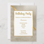 METALLIC BRONZE GOLD EMBOSS LOOK BIRTHDAG KAART (Voorkant)