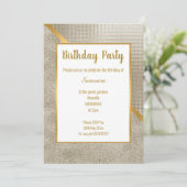 METALLIC BRONZE GOLD EMBOSS LOOK BIRTHDAG KAART (Staand voorkant)