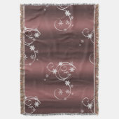 Metallic Brown White zwaait Kerstmis Deken (Voorkant Verticaal)