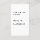 Metallic Butcher Knife Monogram Visitekaartje (Achterkant)