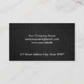Metallic Carbon Fibre Gold Auto Logo Visitekaartje (Achterkant)