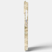 Metallic champagne crème chique elegante glitter Case-Mate iPhone case (Achterkant / Links)