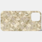 Metallic champagne crème chique elegante glitter Case-Mate iPhone case (Achterkant (horizontaal))