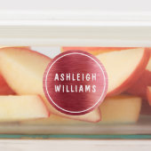 Metallic Chic Sparkle Personalized Name Girly Labels (Aangebracht)