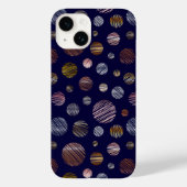 Metallic cirkels patroon Case-Mate iPhone case (Achterkant)