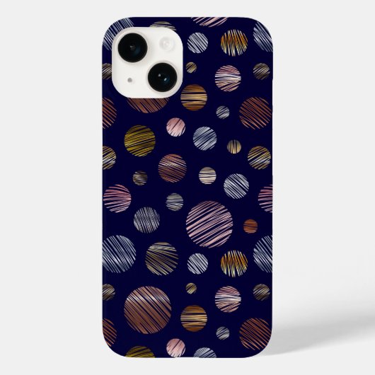 Metallic cirkels patroon Case-Mate iPhone case (Achterkant)