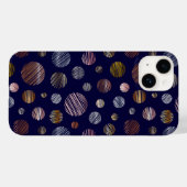Metallic cirkels patroon Case-Mate iPhone case (Achterkant (horizontaal))