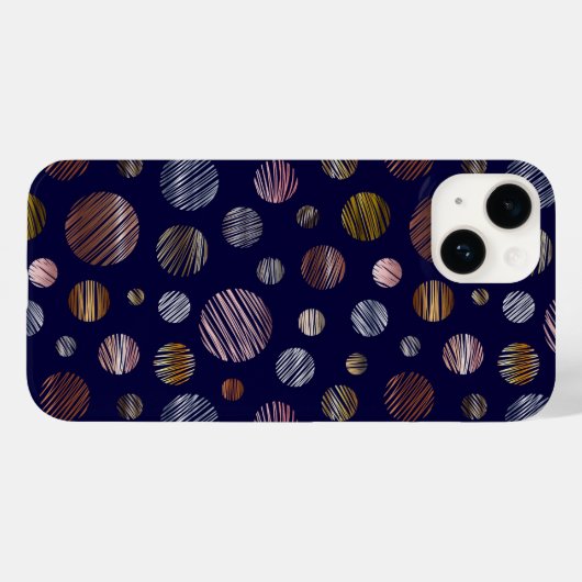 Metallic cirkels patroon Case-Mate iPhone case (Achterkant (horizontaal))