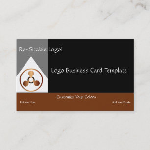 Metallic Copper Moon & Planets Logo Visitekaartje