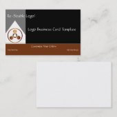 Metallic Copper Moon & Planets Logo Visitekaartje (Voorkant / Achterkant)