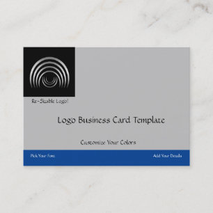 Metallic Crescent Moon Shapes Silver Logo Visitekaartje