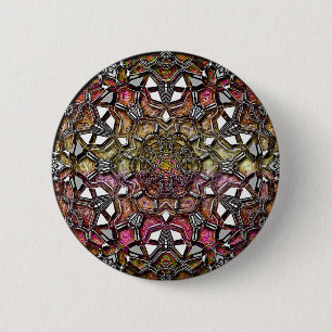 Metallic Crystal Mandala Ronde Button 5,7 Cm