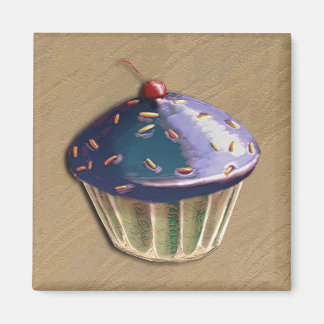 Metallic cupcake magneet