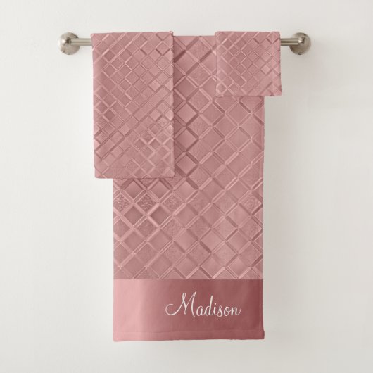 Metallic diamantpatronen bad handdoek (Insitu)