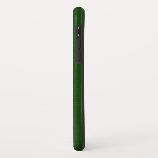 Metallic donkergroene geborstelde aluminium look Case-Mate iPhone case (Achterkant/links)