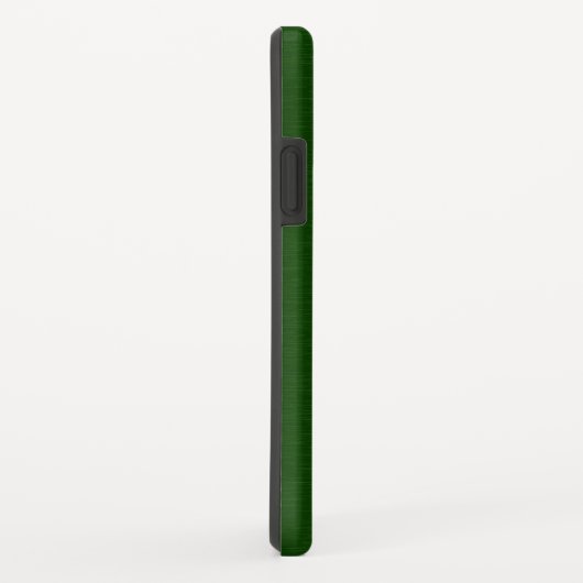 Metallic donkergroene geborstelde aluminium look Case-Mate iPhone case (Achterkant/rechts)