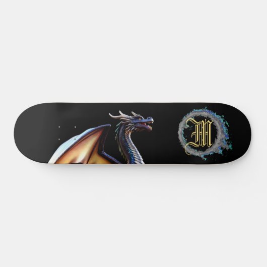 *~* Metallic Elemental Fierce BLUE Dragon AP88 Skateboard (Horizontaal)