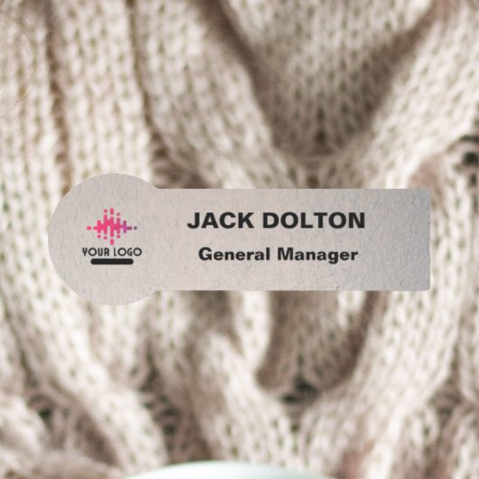 Metallic Employee Name Badge met aangepaste Logo-t