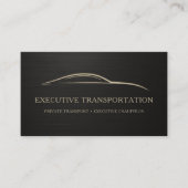 Metallic Executive Transport Black & Gold Visitekaartje (Voorkant)