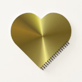 Metallic Faux Gold Monogrammed Moderne Sjabloon Notitieboek (Achterkant)