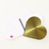Metallic Faux Gold Monogrammed Moderne Sjabloon Notitieboek (Binnen)
