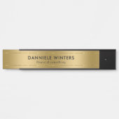 Metallic faux gouden achtergrond deurbordje (Voorkant)