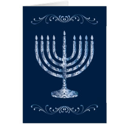 Metallic Filigree Menorah