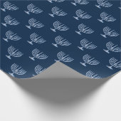 Metallic Filigree Menorah Cadeaupapier (Hoek)