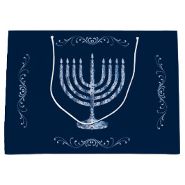 Metallic Filigree Menorah Groot Cadeauzakje