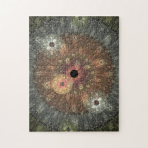 Metallic Flame Fractal Jigzaag Puzzle Legpuzzel