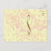 Metallic Floral≤2 Briefkaart Sjabloon (Achterkant)
