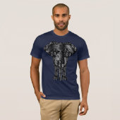 Metallic Floral Pattern Elephant T-shirt (Voorkant volledig)