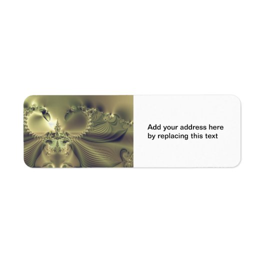 Metallic Flower Custom Return Address Label (Voorkant)