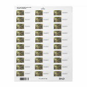 Metallic Flower Custom Return Address Label (Full Sheet)