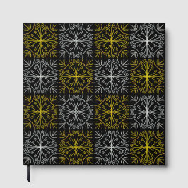 Metallic flower tile abstract gastenboek