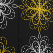 Metallic flower tile gray background behang (Zoom)
