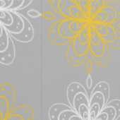 Metallic flower tile gray background behang (Zoom)