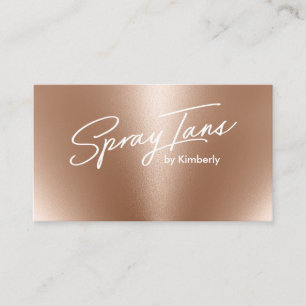 Metallic folie bronzen gouden spray tans modern sc visitekaartje