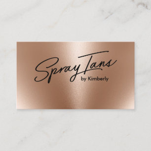Metallic folie bronzen gouden spray tans modern sc visitekaartje