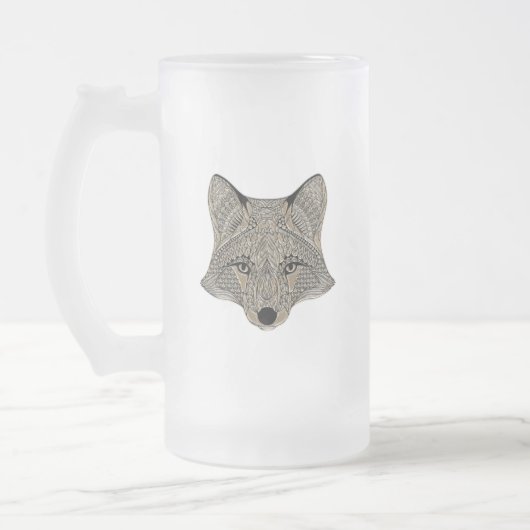 Metallic Fox Face Matglas Bierpul (Links)