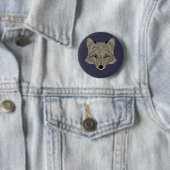 Metallic Fox Face Ronde Button 5,7 Cm (In situ)
