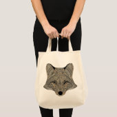 Metallic Fox Face Tote Bag (Voorkant (product))