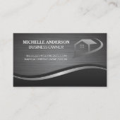 Metallic geborsteld en Wave achtergrond | Onroeren Visitekaartje (Voorkant)