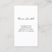 Metallic geborsteld (glamour) visitekaartje (Achterkant)