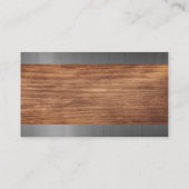 Metallic geborsteld | houtversiering visitekaartje (Achterkant)