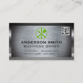 Metallic geborsteld keukengerei | QR-code Visitekaartje (Voorkant)