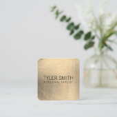 Metallic geborsteld vierkante visitekaartje (Staand voorkant)