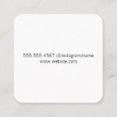 Metallic geborsteld vierkante visitekaartje (Achterkant)