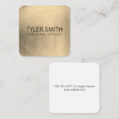 Metallic geborsteld vierkante visitekaartje (Voorkant / Achterkant)