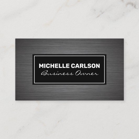Metallic geborsteld visitekaartje (Voorkant)